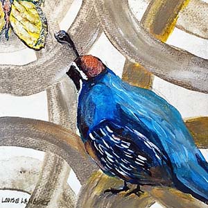 Lambert artist - quail with design
