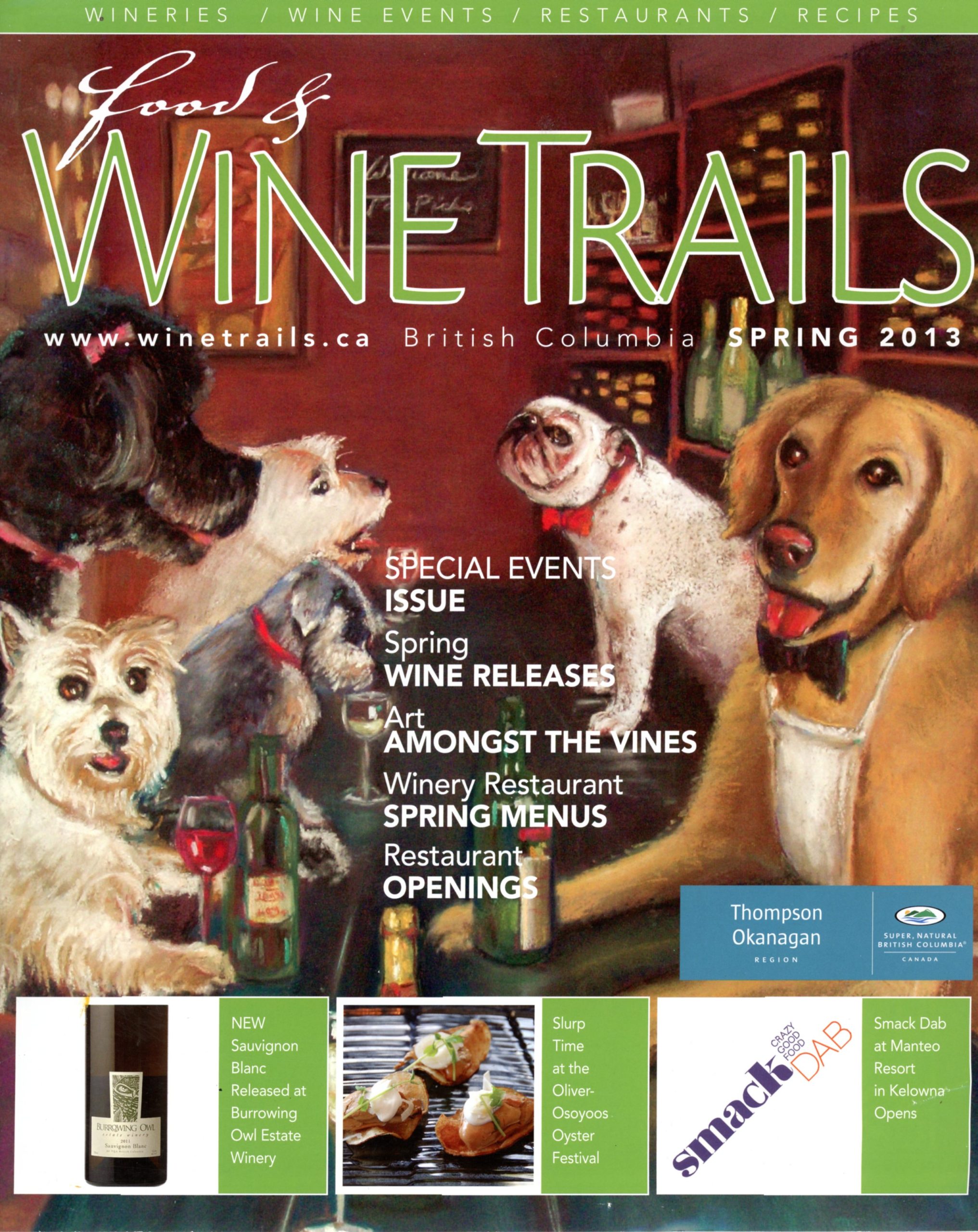 2013 Spring - Food and Wine Trails BC Cover
