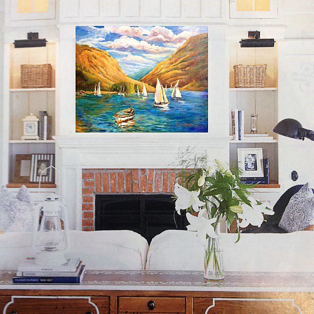 sail day painting-Room decor(2)