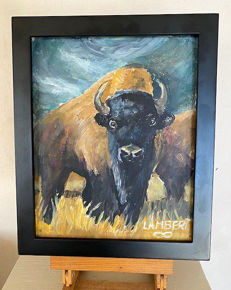 peaceful_bison_framed
